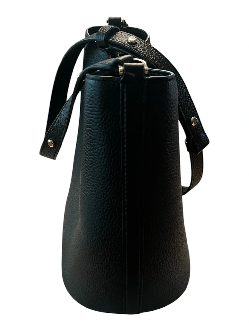 Kate Spade Julia Black Pebbled Leather Bucket Shoulder/Crossbody Purse